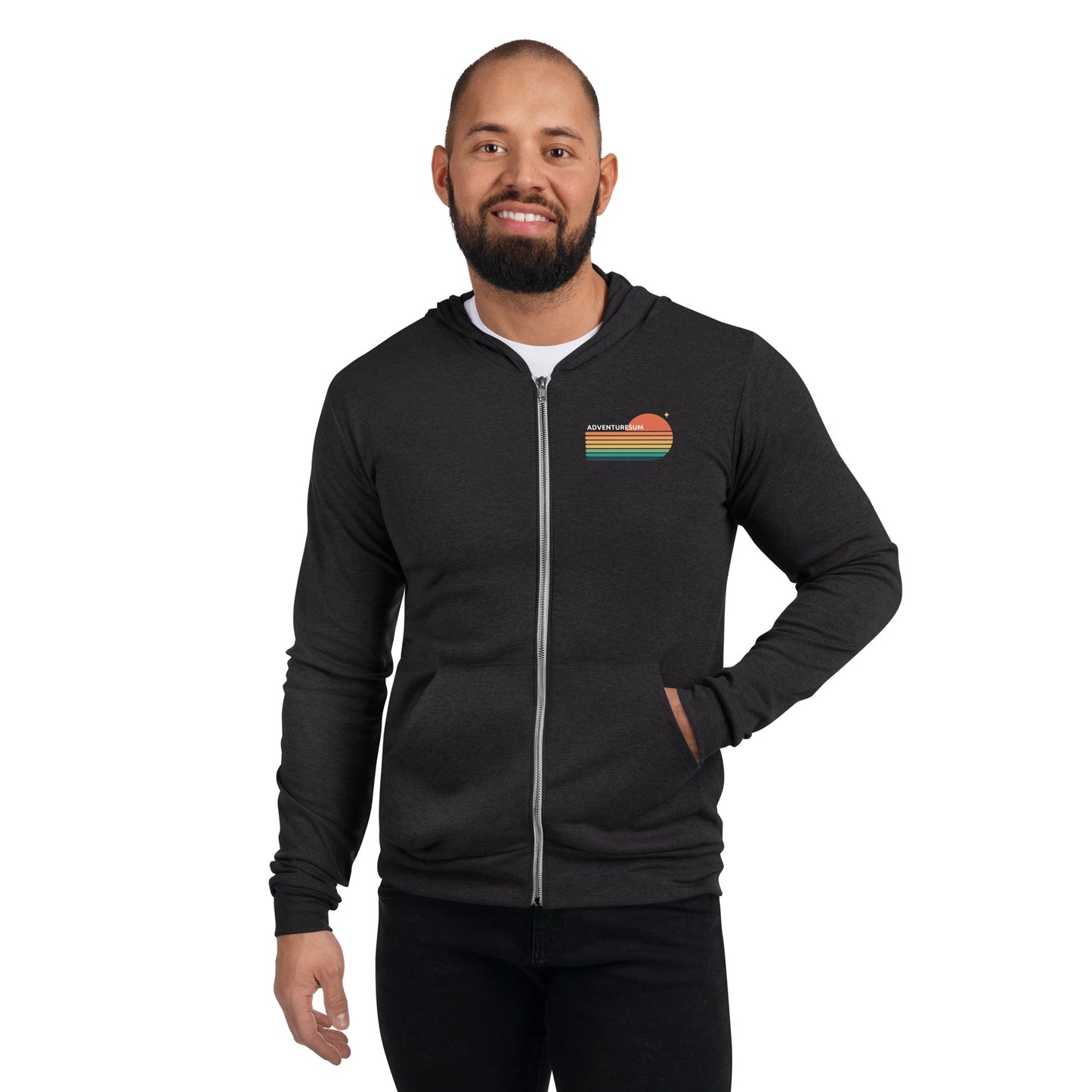 AdventureSum Retro Sun Unisex zip hoodie