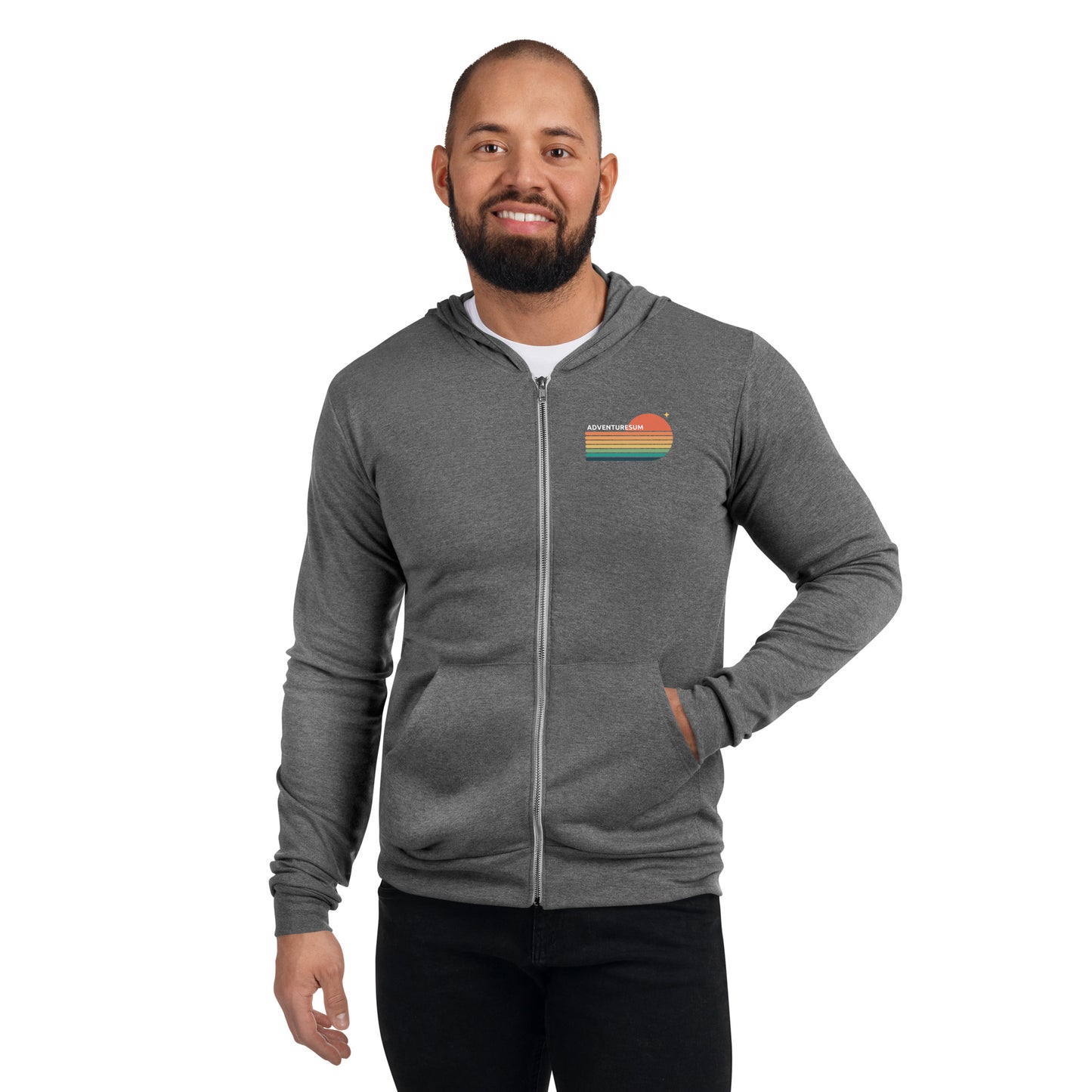 AdventureSum Retro Sun Unisex zip hoodie