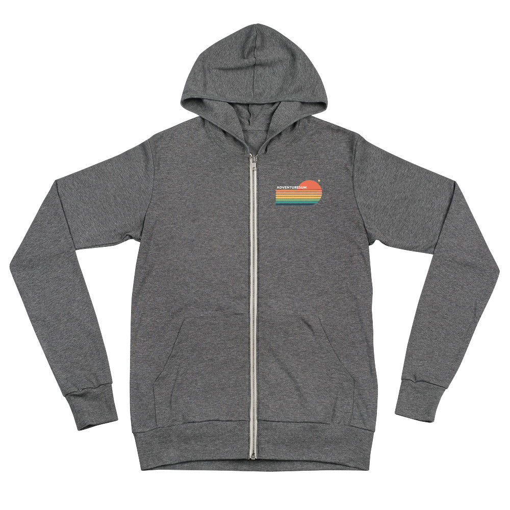 AdventureSum Retro Sun Unisex zip hoodie
